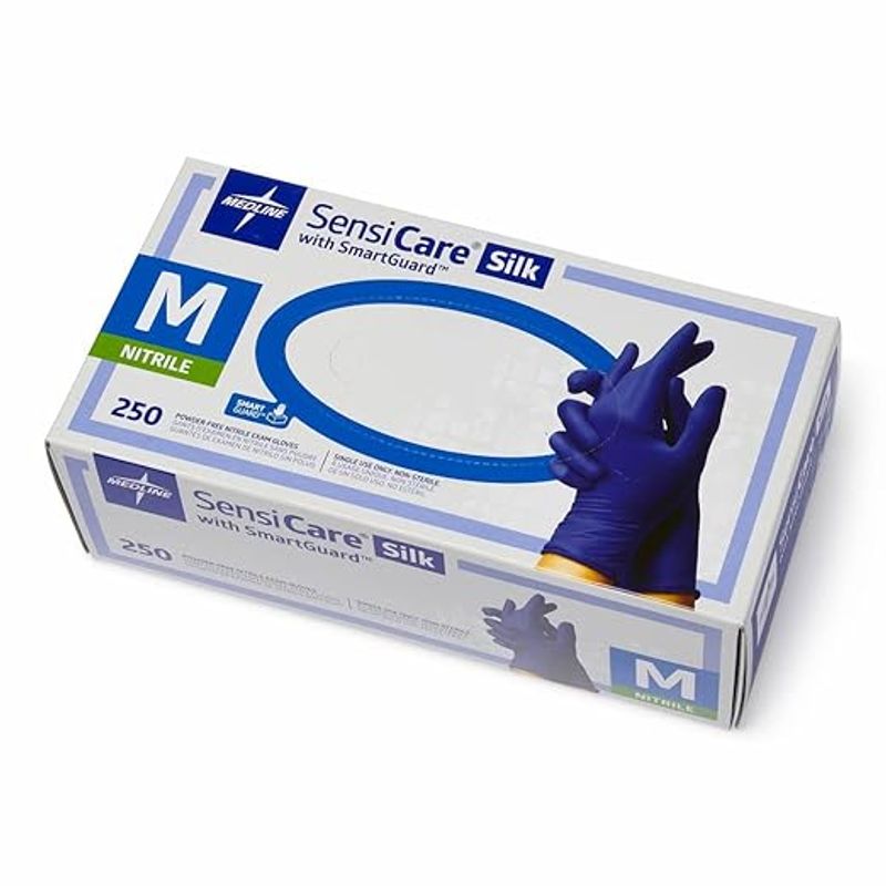 Medline SensiCare Silk Nitrile Exam Glove