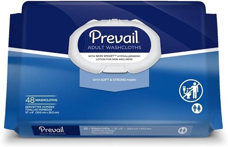 Prevail Soft Pack Adult Washcloths