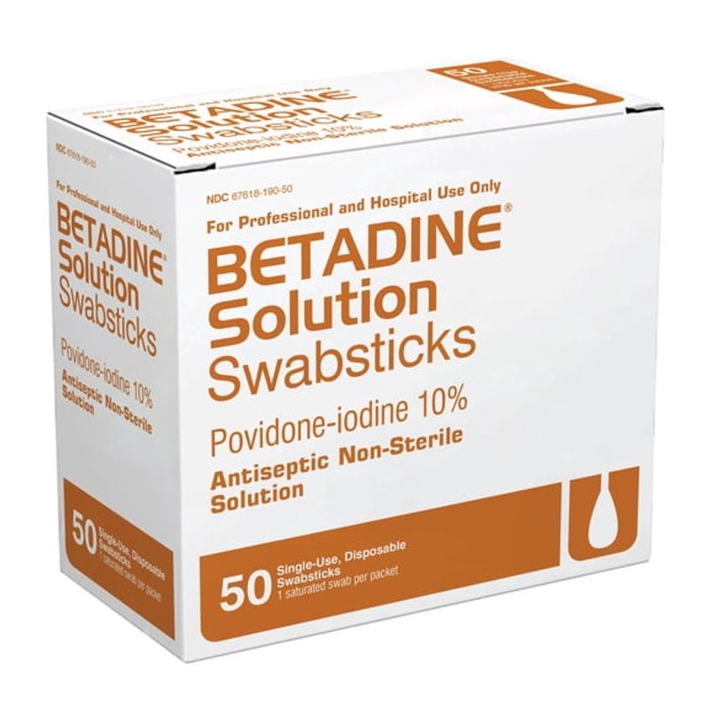 Avrio Betadine Antiseptic Swabsticks