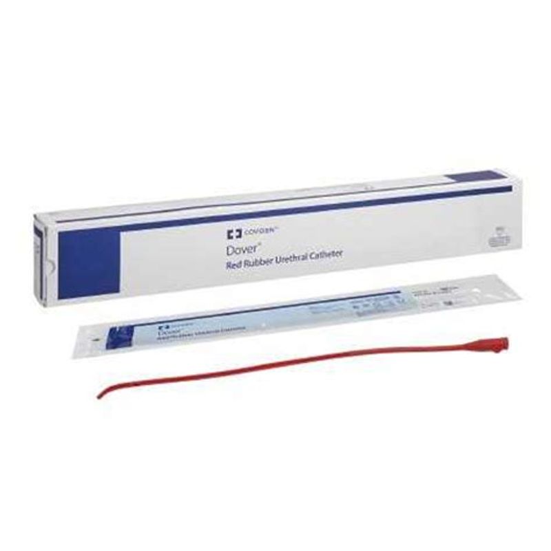 Kendall Dover Red Rubber Urethral Catheter