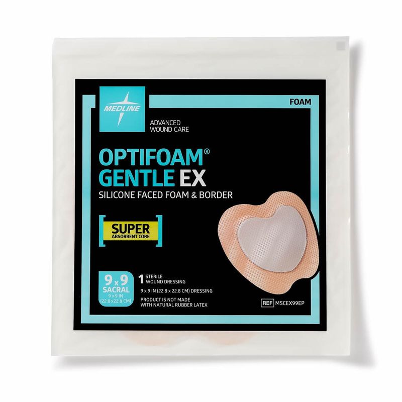 Medline Optifoam Sacrum Bordered Foam Dressing