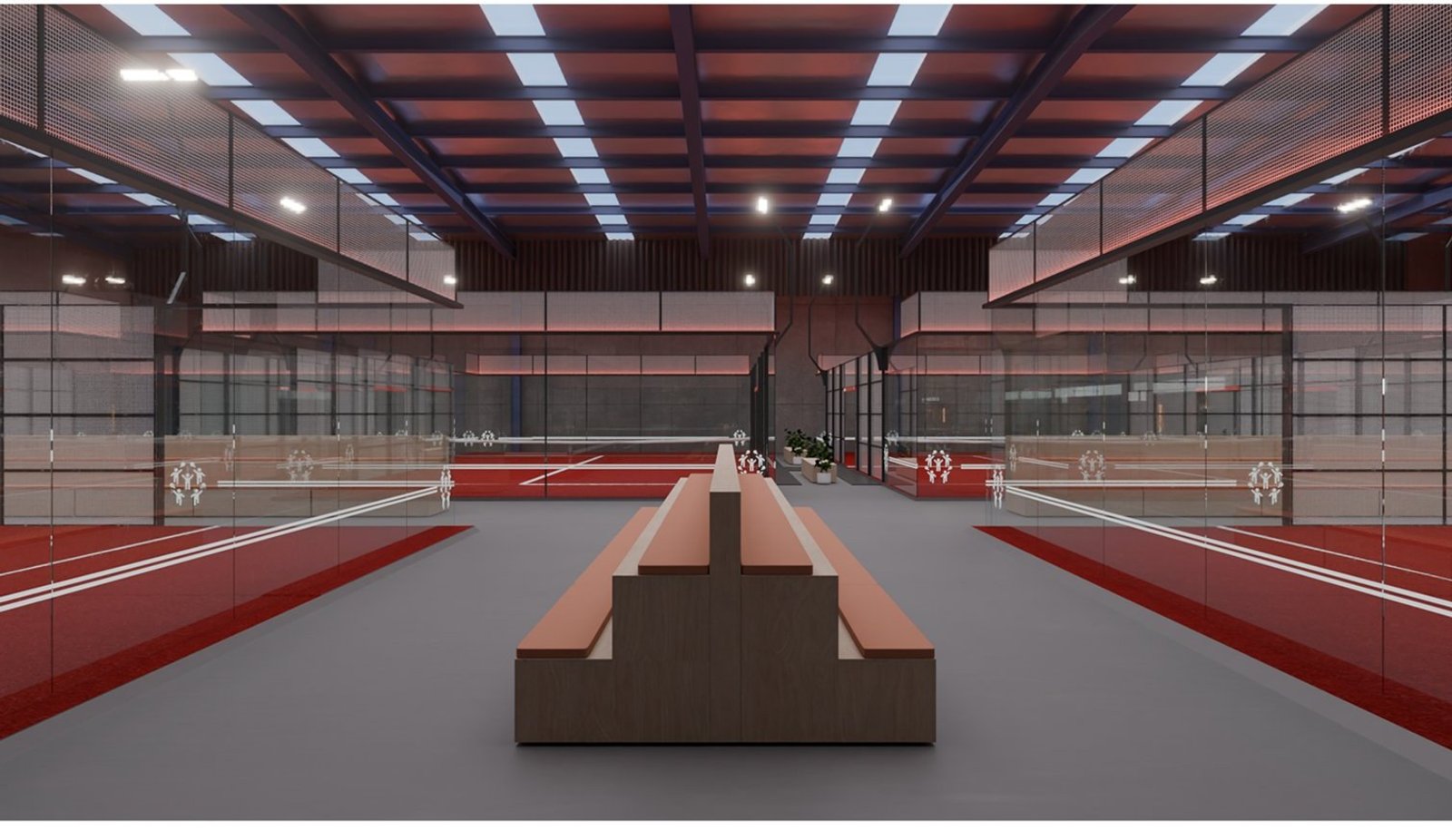 The courts at Bounce Padel Club