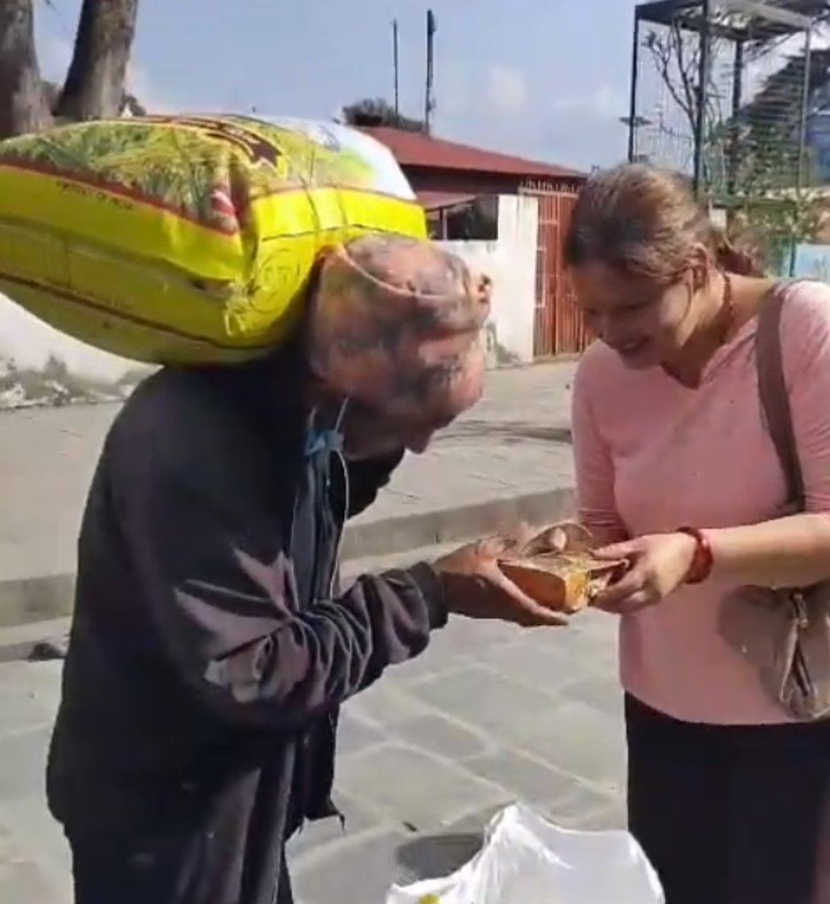 Self Awakening Mission Prasad Distribution sewa in Kathmandu, Nepal