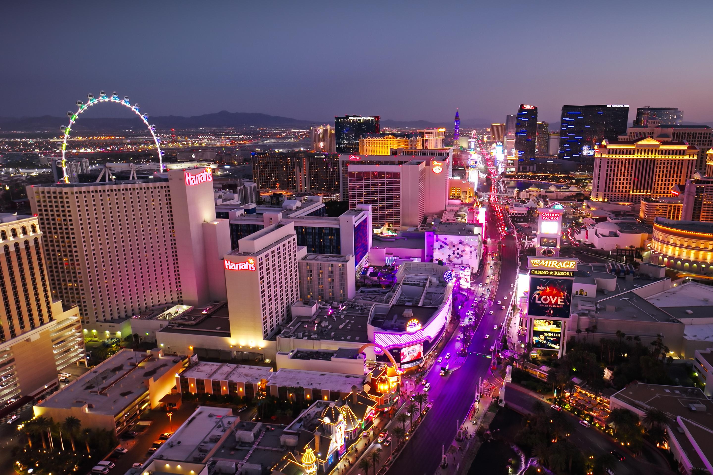 Las Vegas cityscape at night