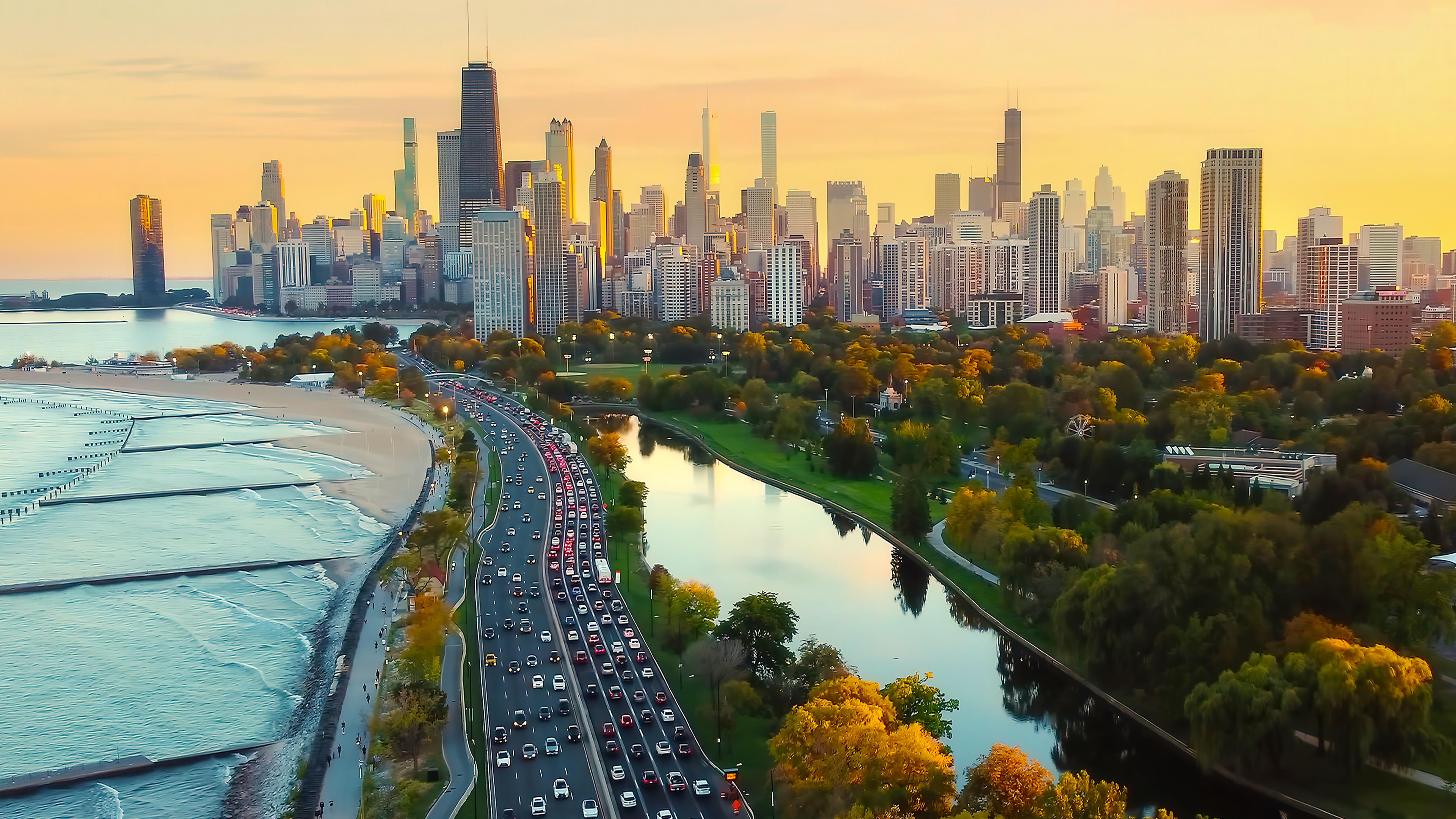 Downtown Chicago, lake view