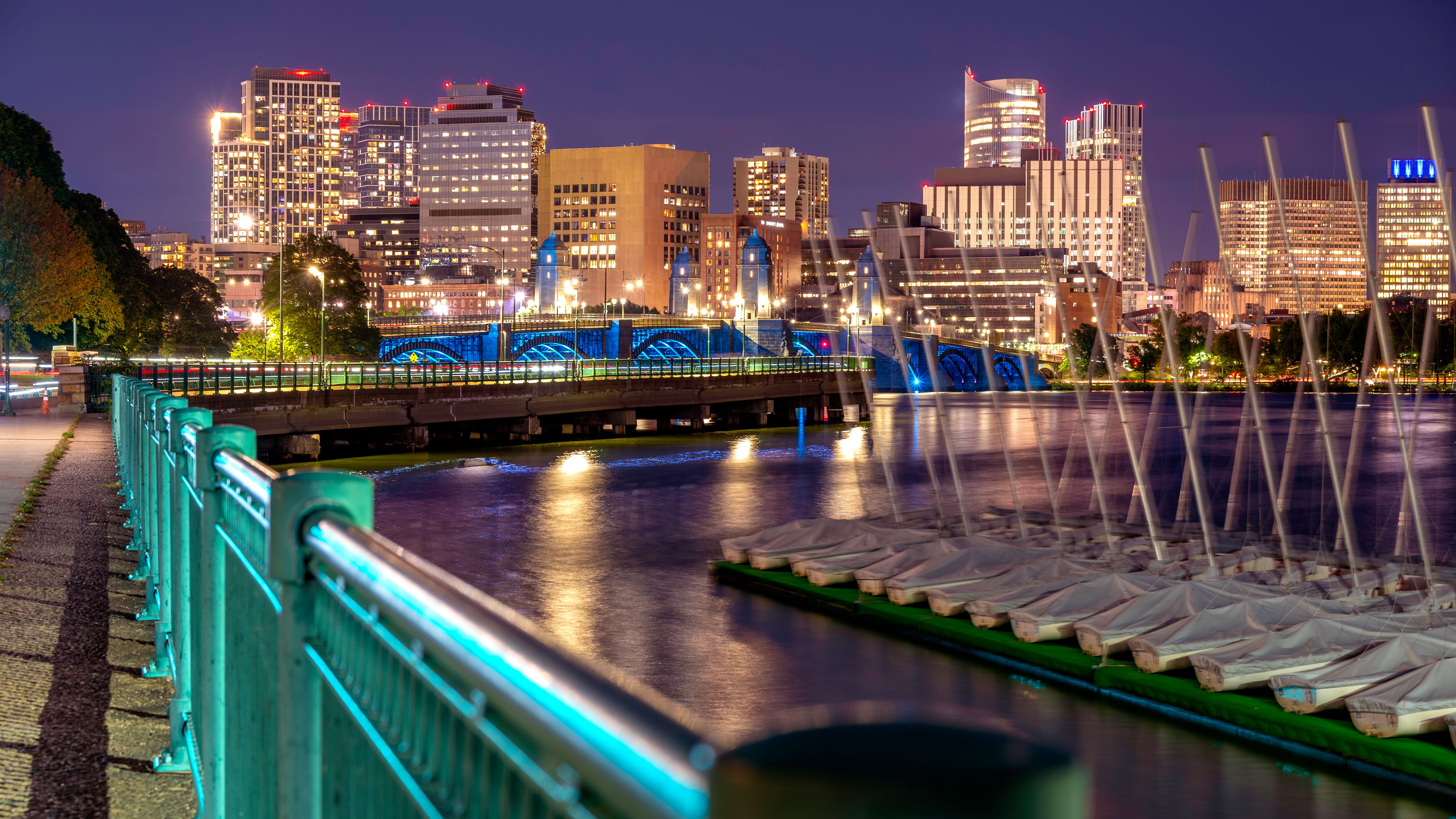 Downtown Boston, Massachusetts Skyline and harbor