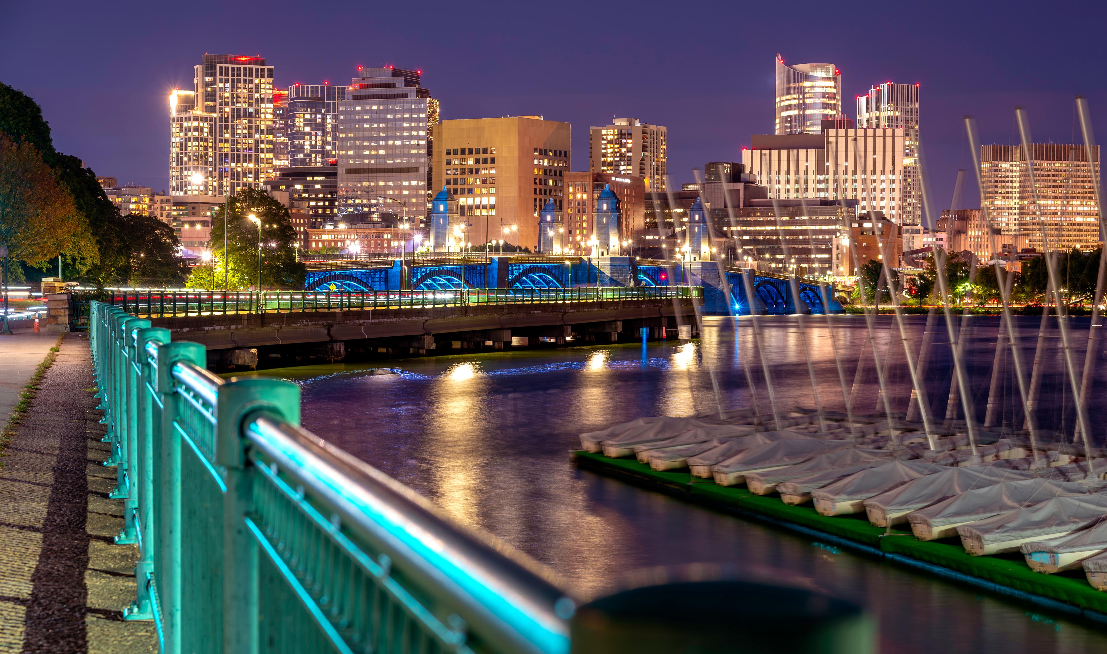 Downtown Boston, Massachusetts Skyline and harbor