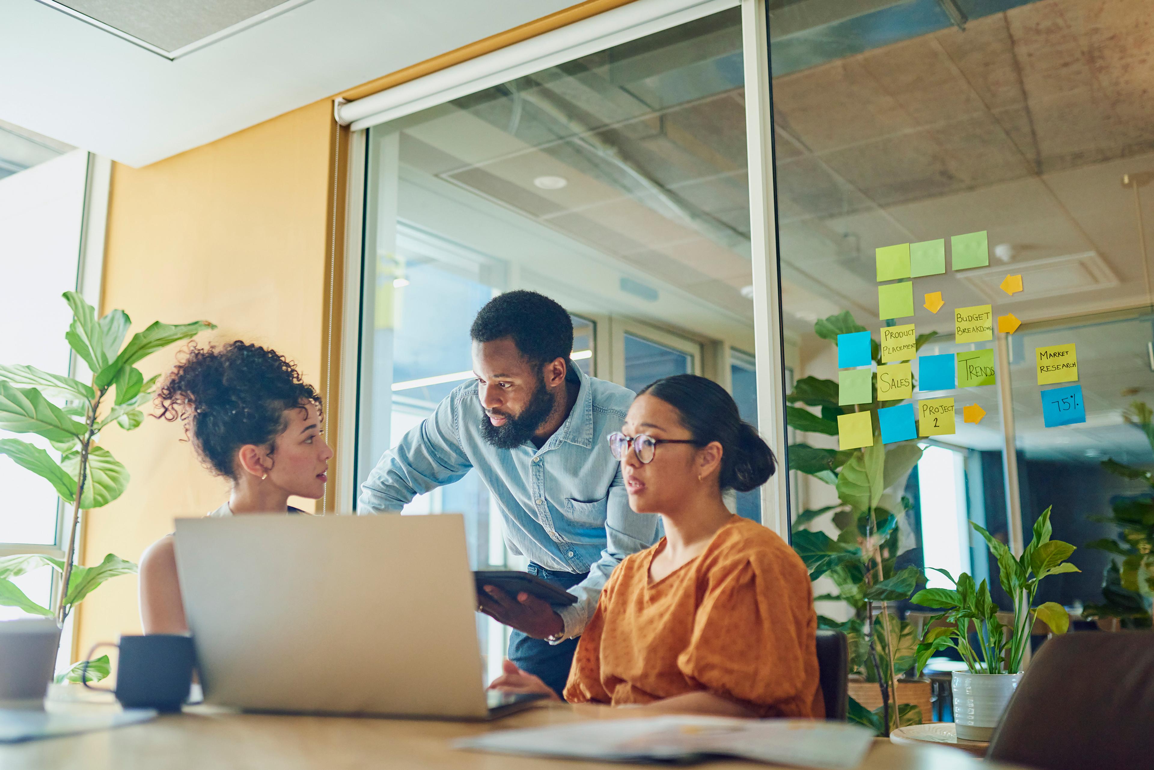 HR team discussing equity compensation for a startup