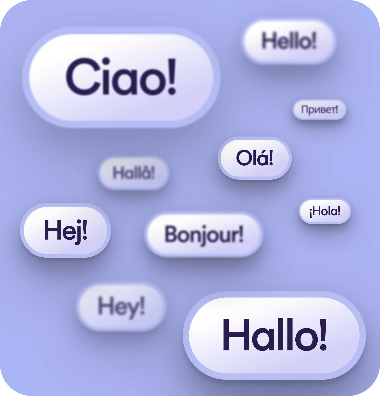 multi-language saying hello