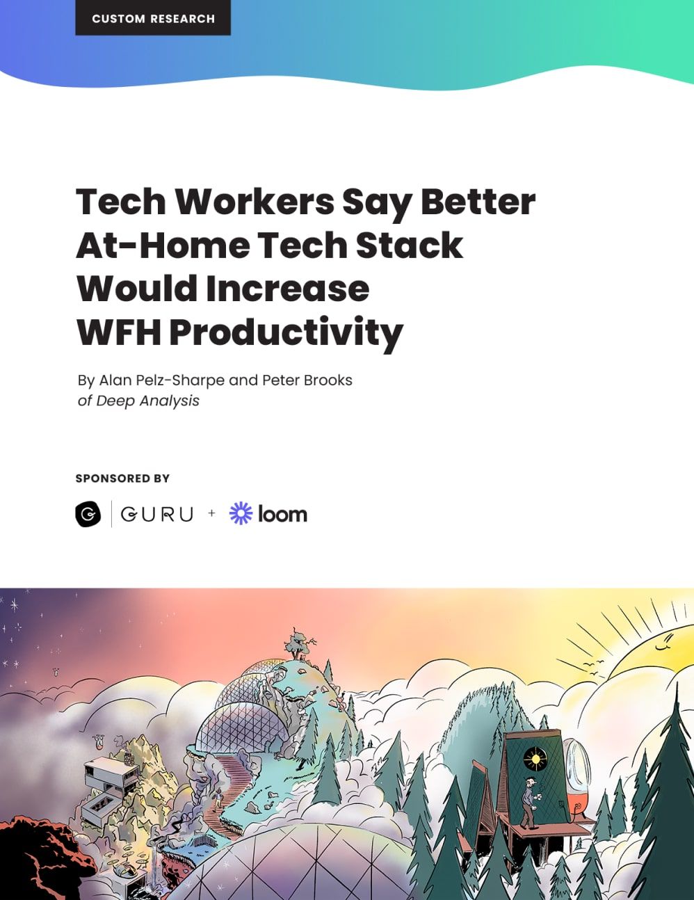 Deep Analysis book cover: Tech Workers Say Better At-Home Tech Stack Would Increase WFH Productivity by Alan-Pelz-Sharpe and Peter Brooks, by Guru and Loom