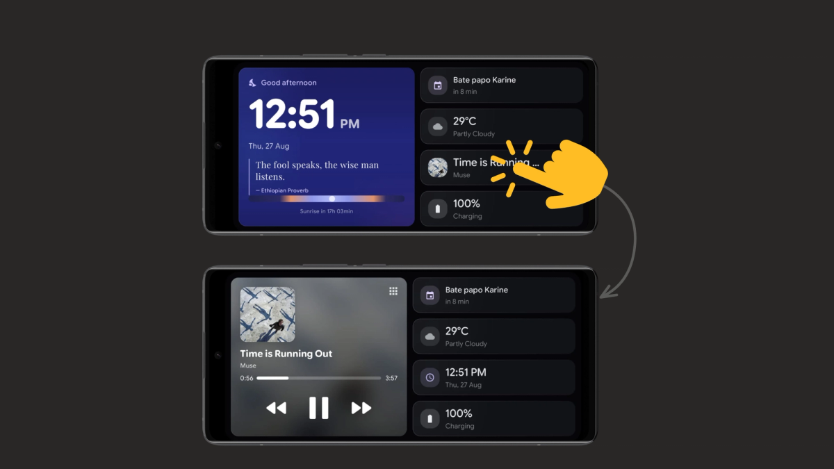 Change tiles on the Command Center dashboard by taping in the group you want to highlight