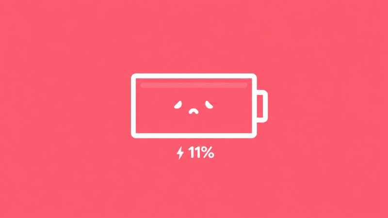 StandBy Mode Pro battery widget showing 11% charge