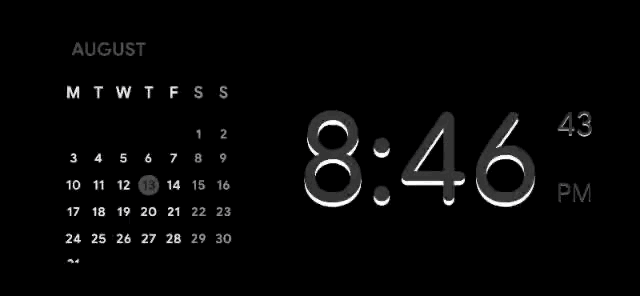 Amoled clock with different combinations