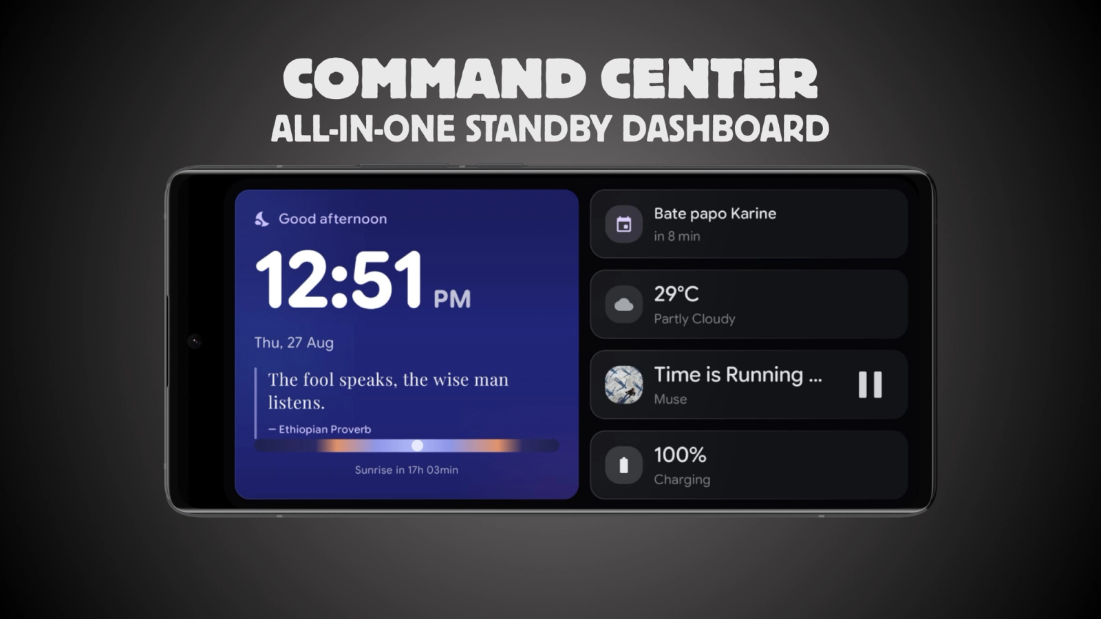 Command Center: All-in-One StandBy Dashboard