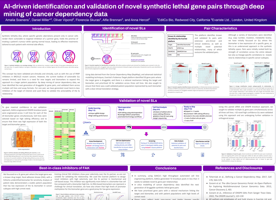 AACR 2025 poster: AI-Driven Discovery of Novel Synthetic Lethal Gene Pairs for Targeted Cancer Therapy