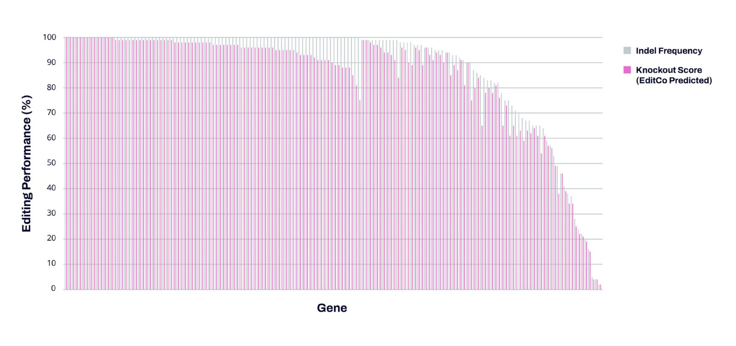 Knockout library editing results in a mouse immortalized cell line