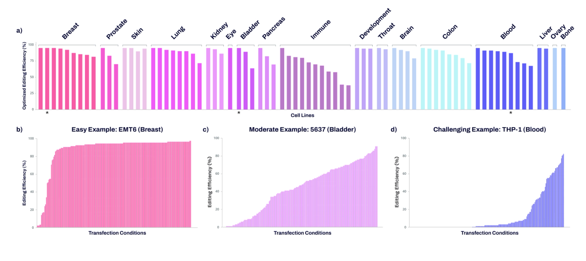 EditCo cell line optimization data