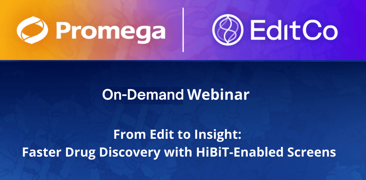From Edit to Insight: Faster Drug Discovery with HiBiT-Enabled Screens