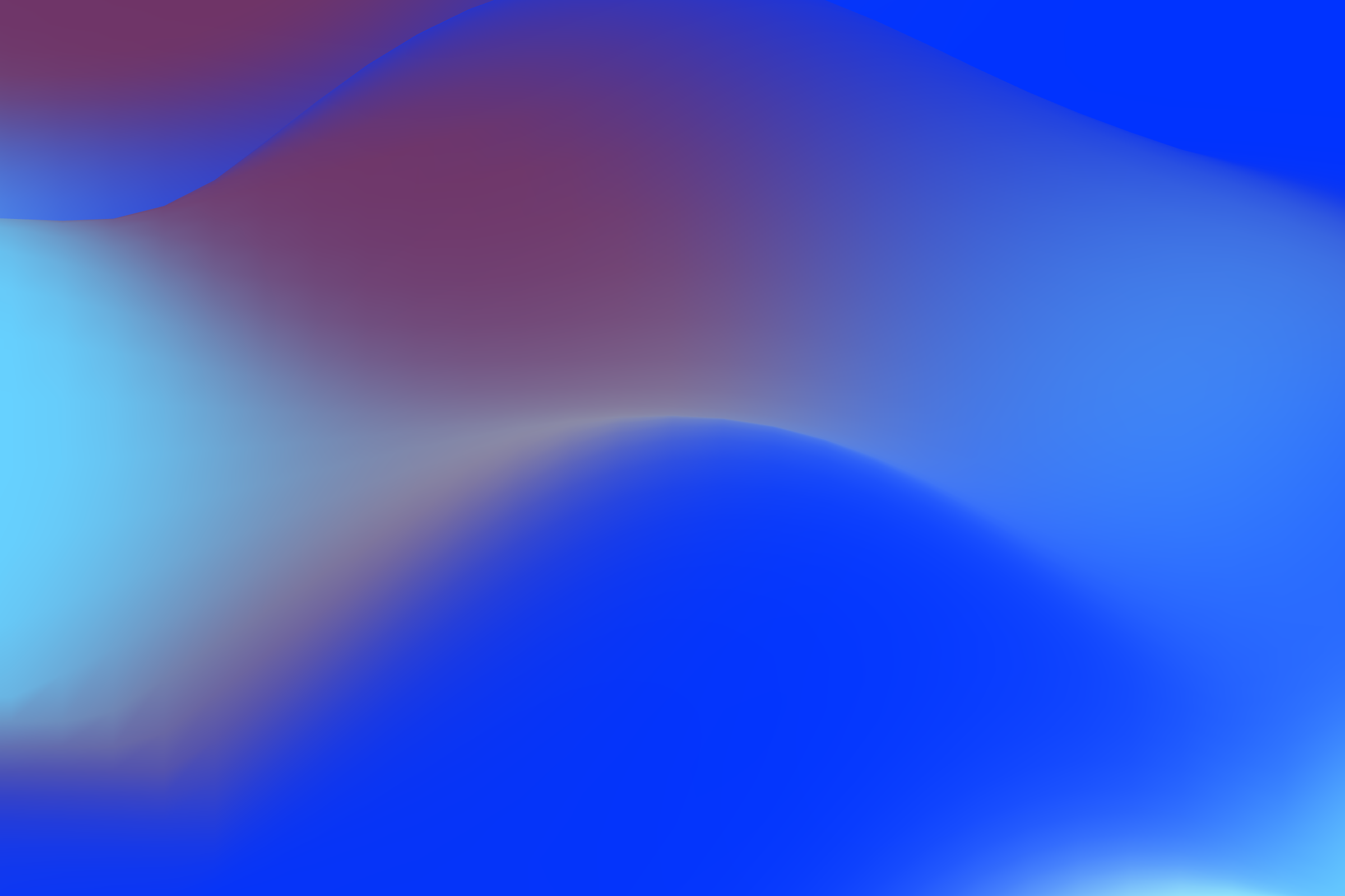 A smooth, abstract gradient background with wavy, fluid shapes blending shades of deep blue, vibrant royal blue, light cyan, and muted purple. In the center, the word "Shelf" is written in a bold, white sans-serif font.