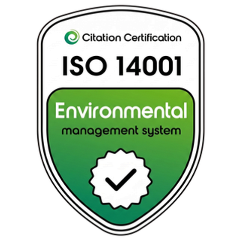 ISO 14001 certification badge