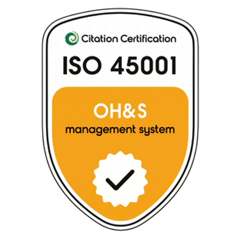 ISO 45001 certification badge