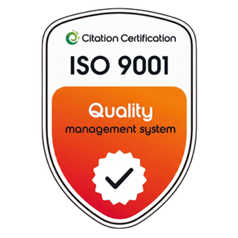 ISO 9001 certification badge
