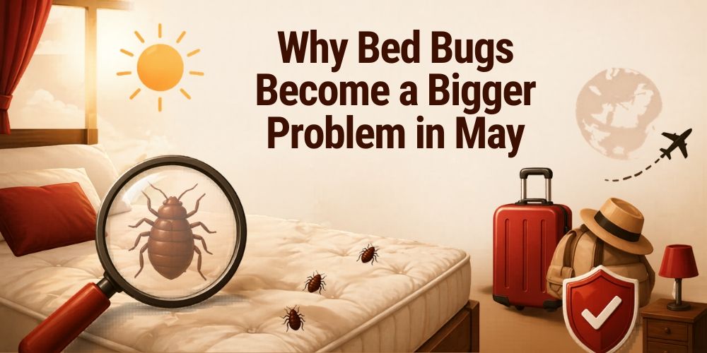 Why bed bugs become a bigger problem in May with travel and increased activity