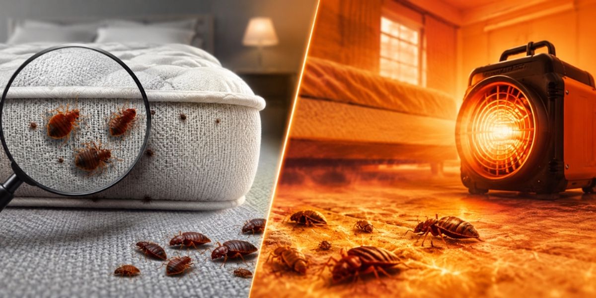 Comparison of bed bug infestation and heat treatment effectiveness