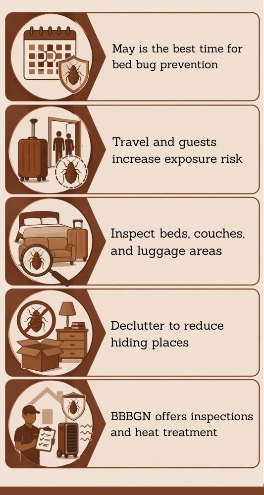 Simple bed bug prevention tips to reduce risk before and after summer travel.