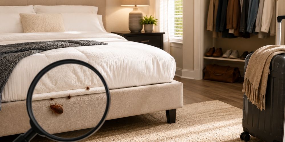 Early-stage bed bug infestation detected along mattress seams
