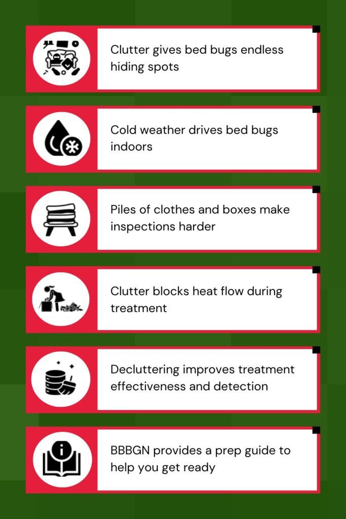 How Clutter Affects Bed Bug Infestations - Information