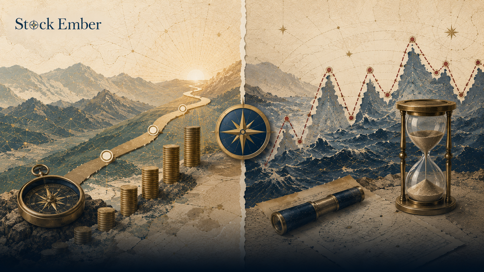 Illustration depicting time in the market versus timing the market.