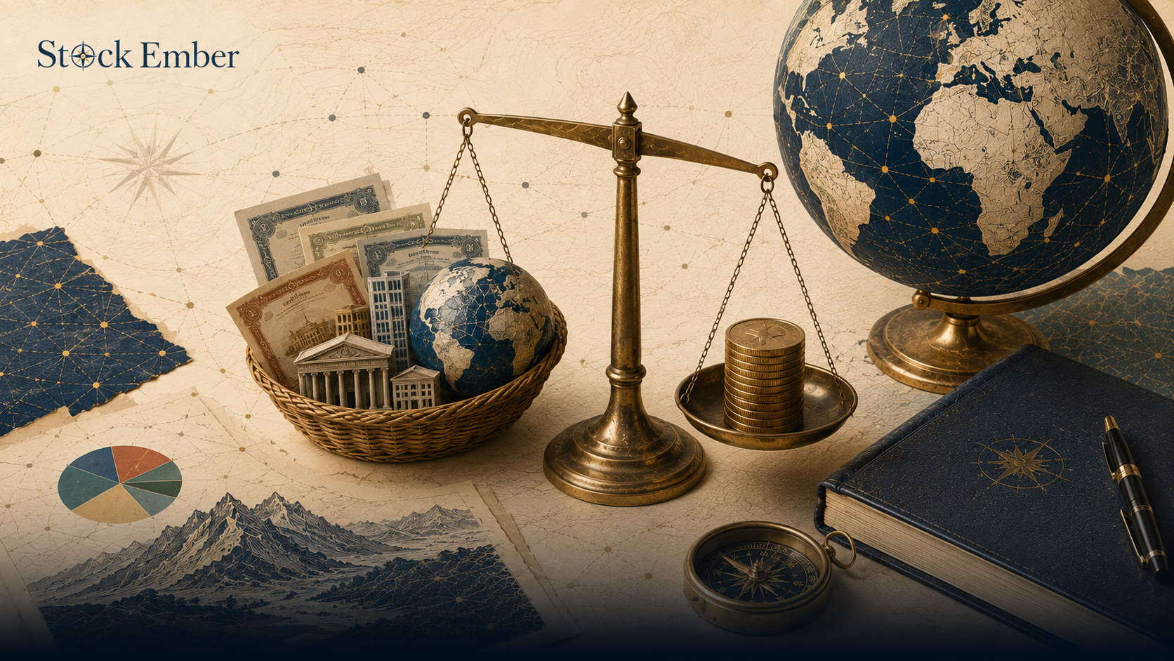 Net asset value conceptual design showcasing underlying mutual fund holdings balancing against liabilities.