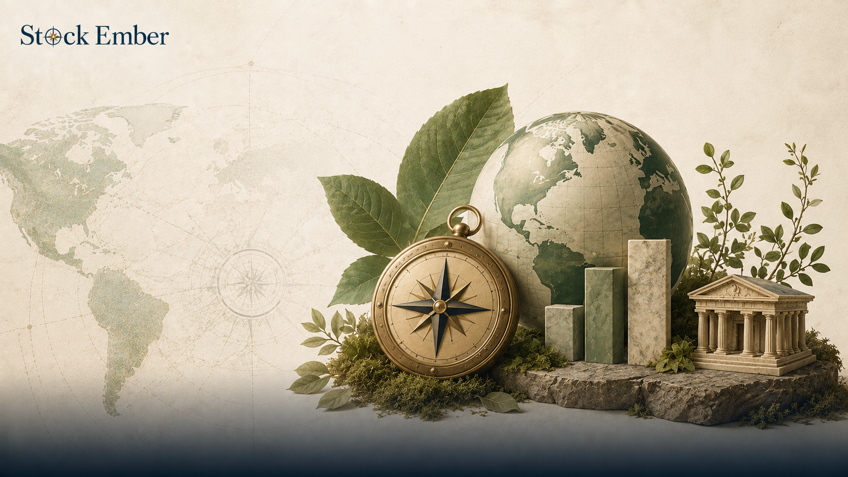 Illustration of environmental, social, and governance pillars in ESG investing funds.