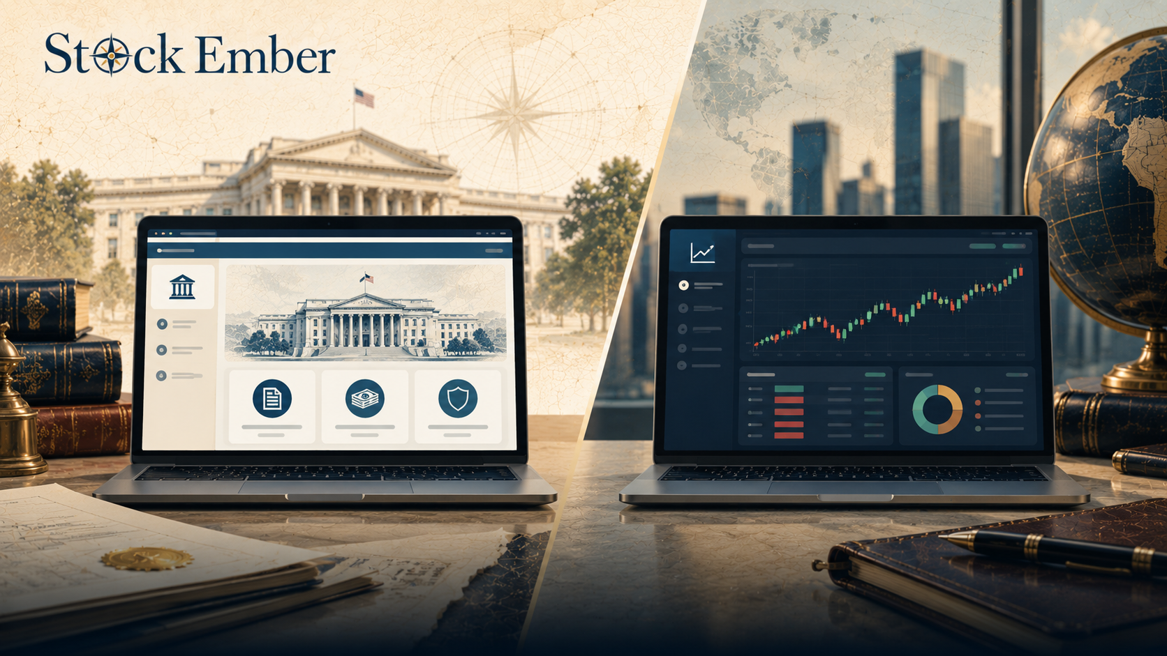 Graphic comparing TreasuryDirect primary portal against commercial brokerage accounts.