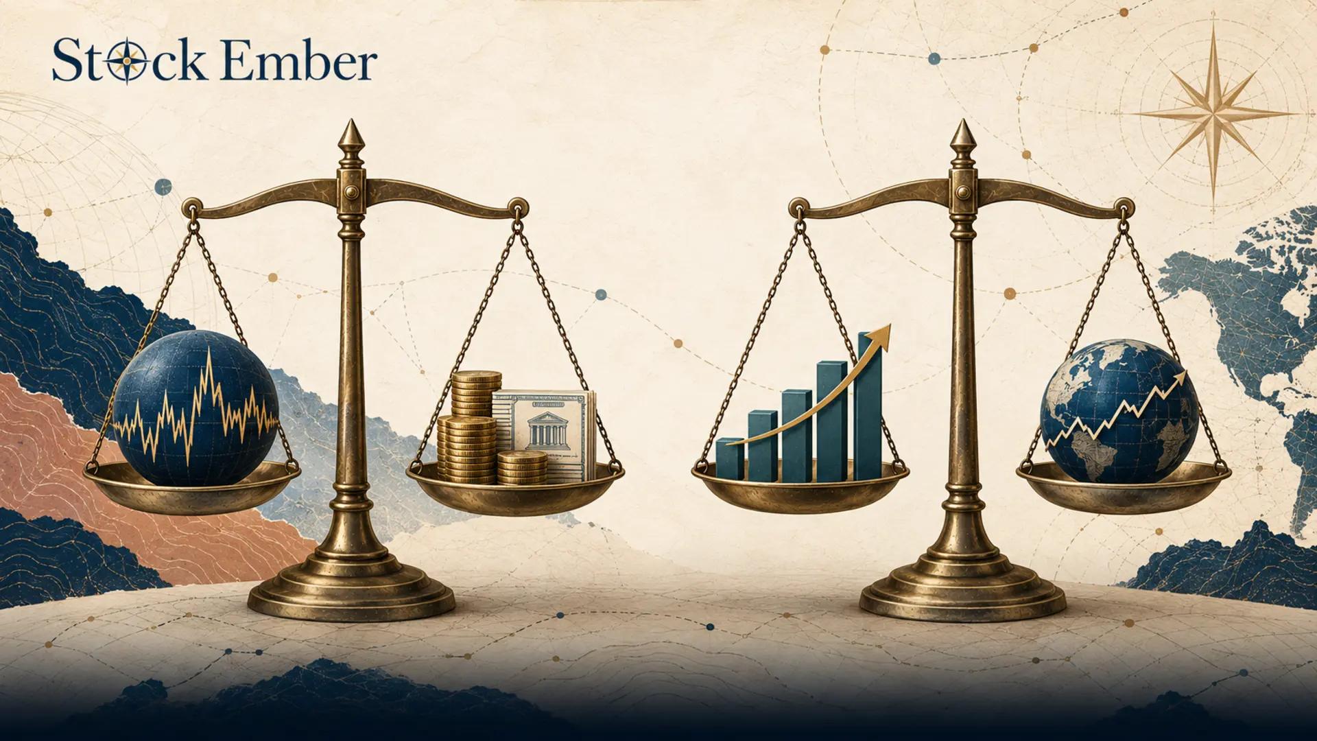 Comparison illustration of Sharpe ratio and Information ratio performance metrics.