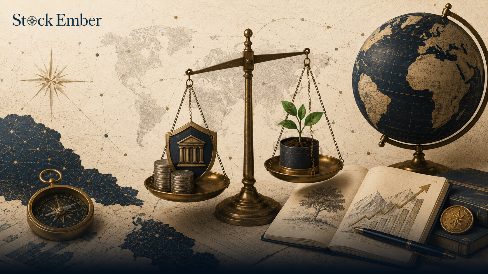 Illustration depicting Return on Equity calculation and balance sheet capital efficiency.
