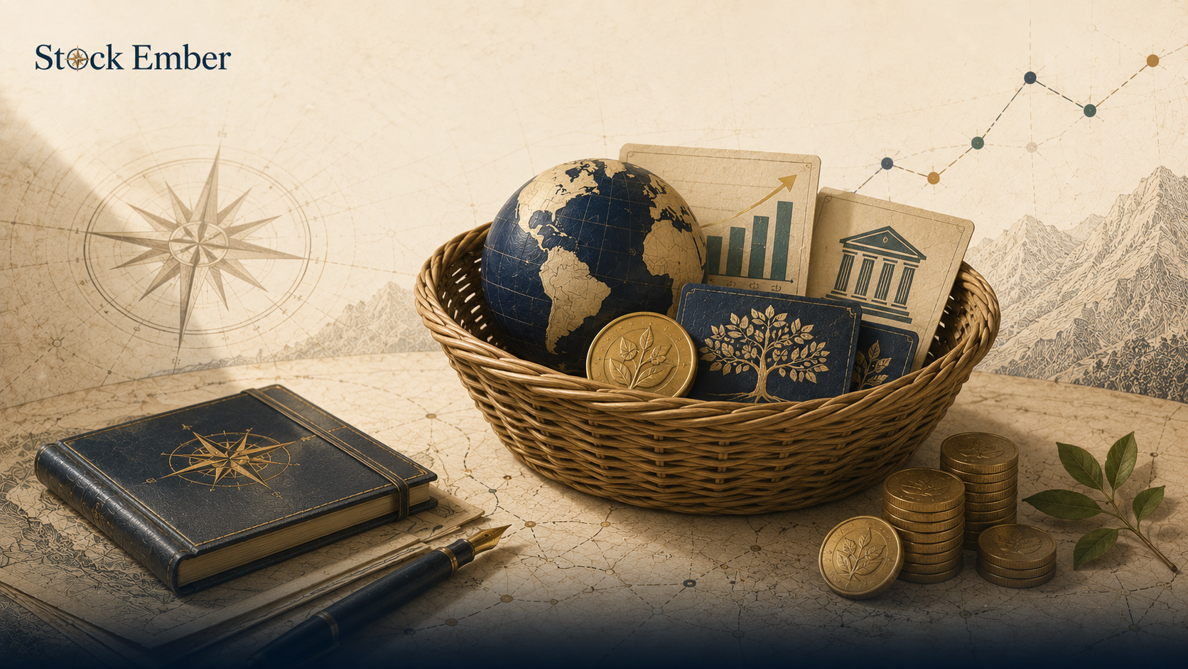 What is a dividend ETF concept illustration showing fund equity holdings and cash distributions