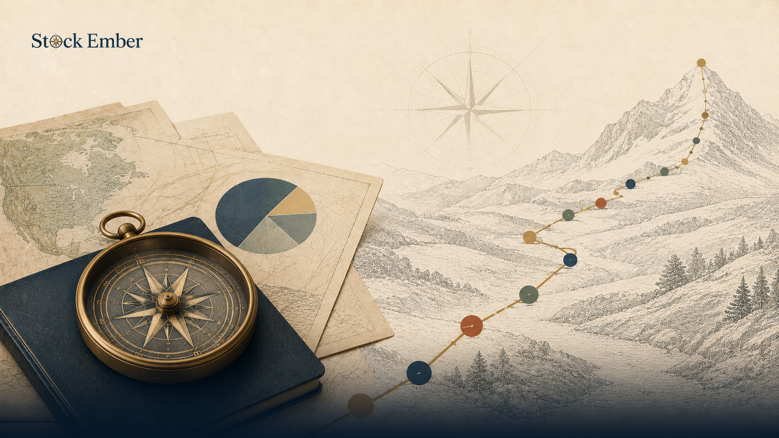 Illustration showing broad market index components and diversification concept