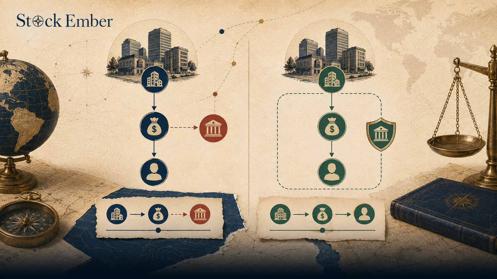 Diagram illustrating tax drag on REIT dividends across taxable and tax-advantaged accounts.