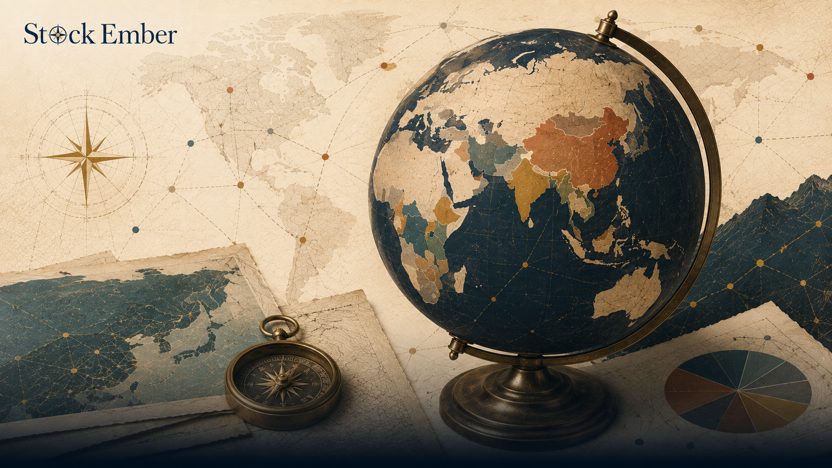 Illustration of global developing equity markets tracked by the MSCI Emerging Markets Index.