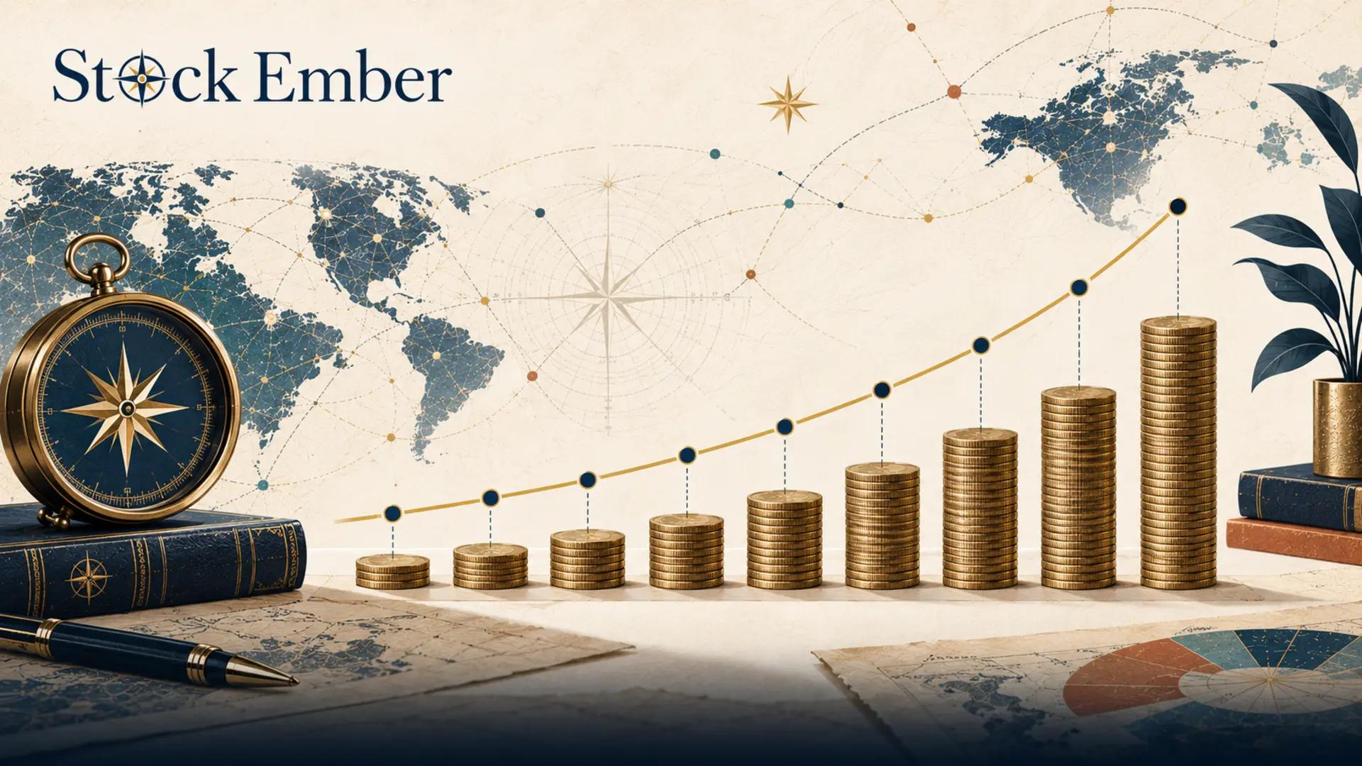 Illustration of annualized investment return compounding over time.