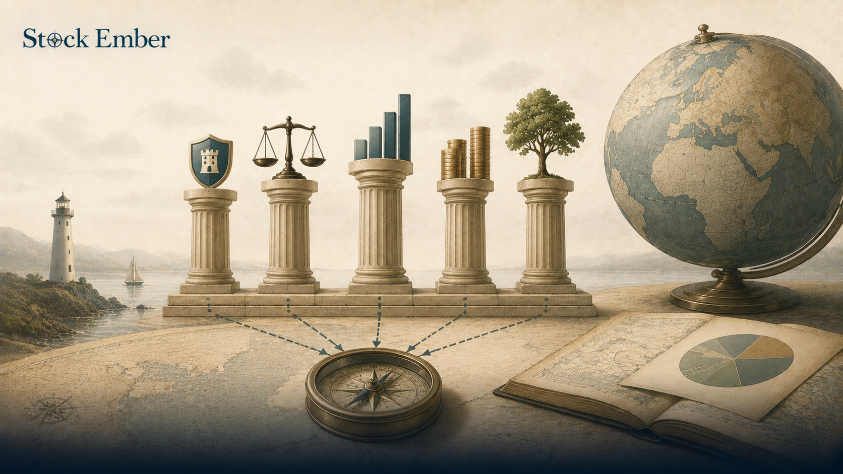 Visual representation of factor investing portfolio construction.