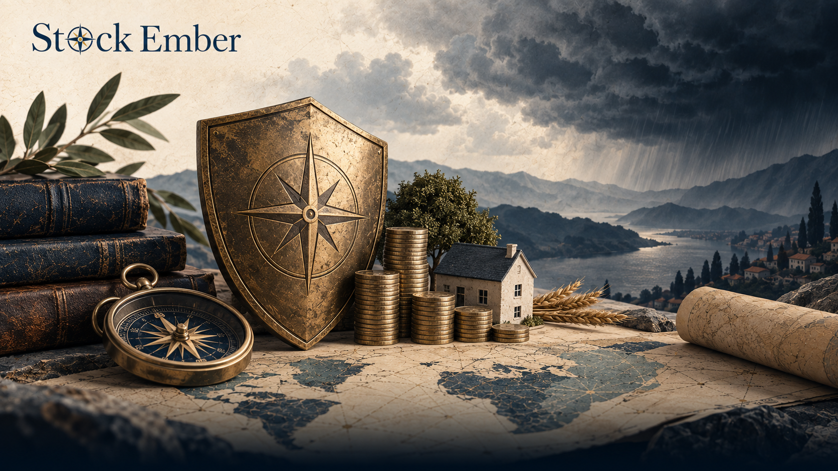 Illustration representing household liquidity and financial preparation for a recession.
