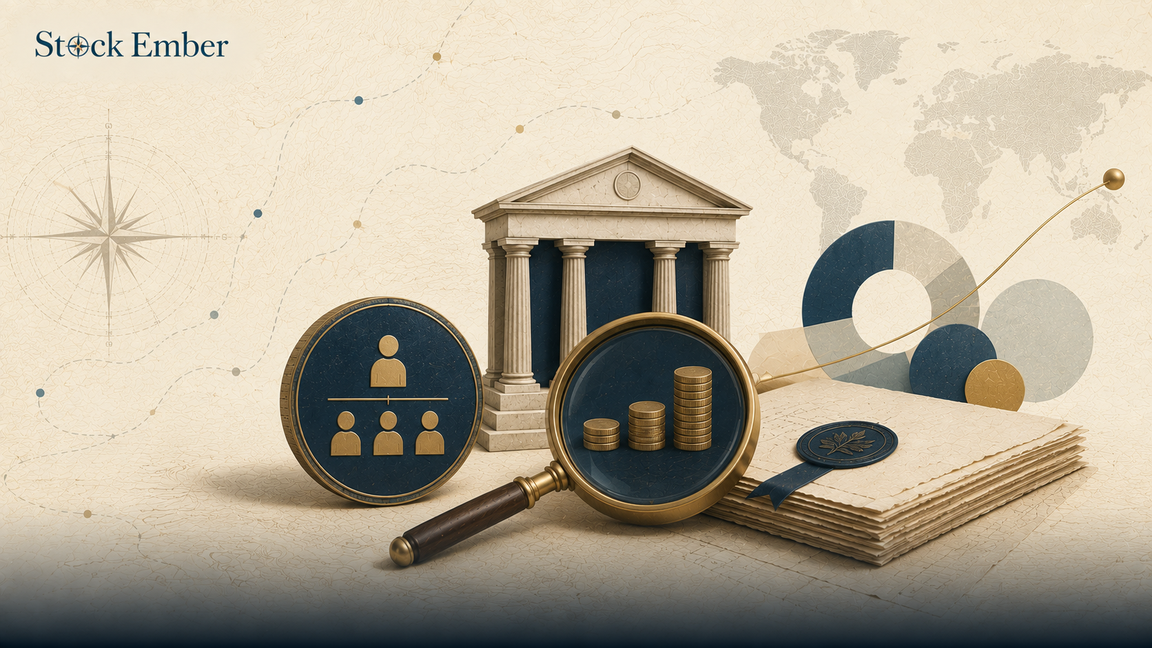 Illustration depicting Earnings Per Share calculation and corporate profit distribution per share.