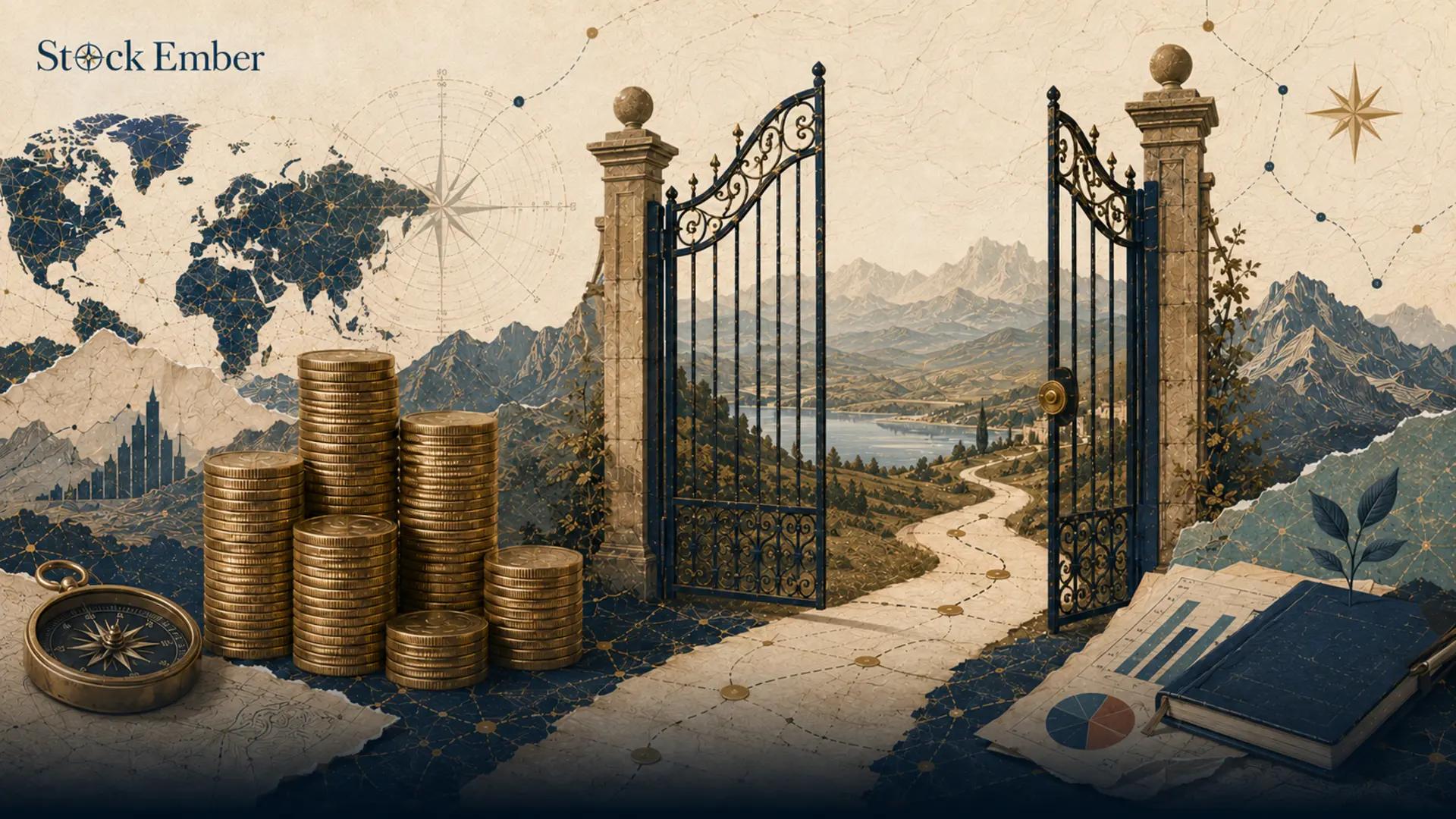 Illustration of an exit fee concept in long-term investing