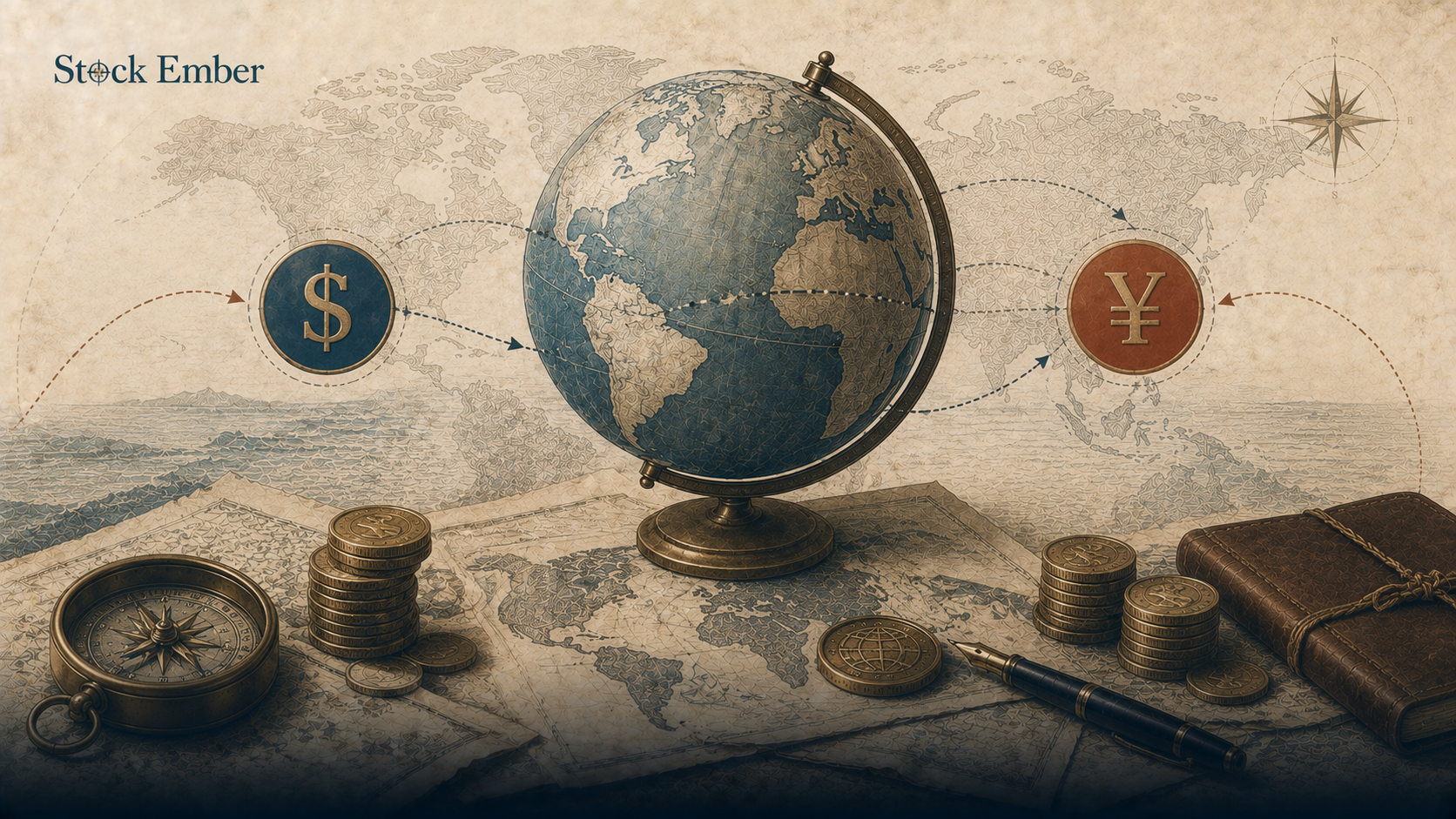 Diagram illustrating foreign currency risk in international investing