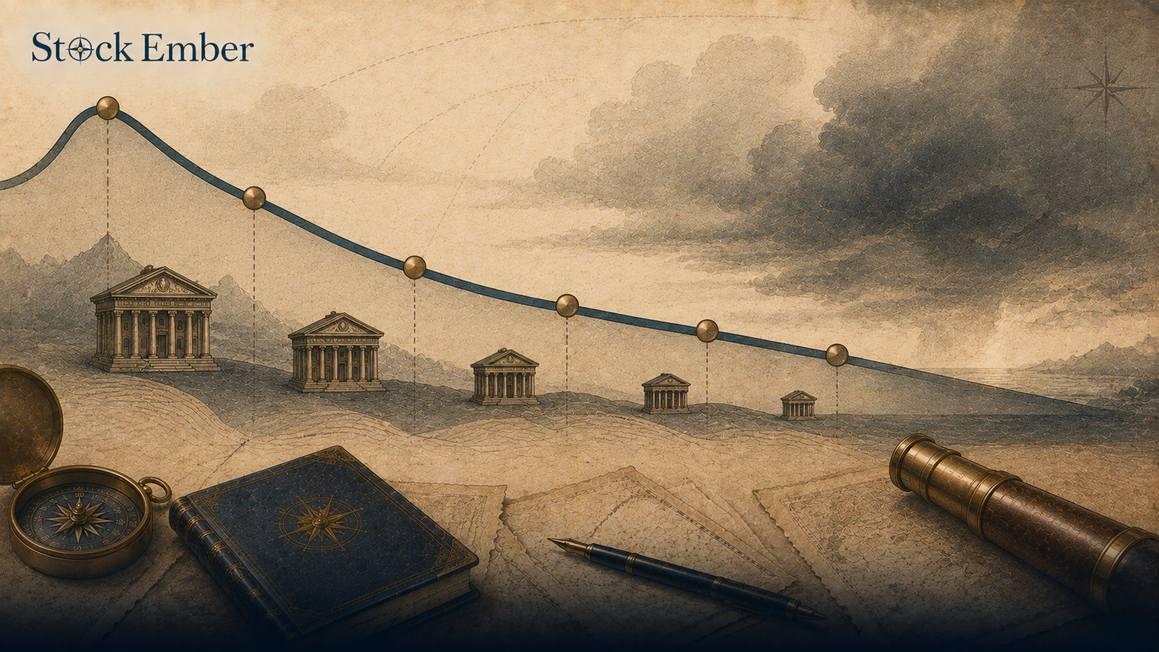 Illustration of an inverted yield curve graph in bond investing