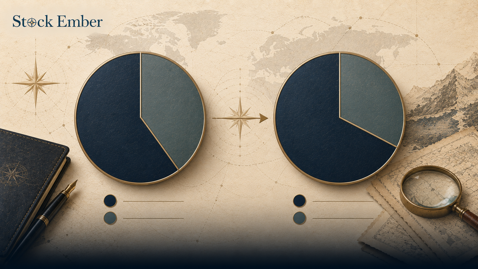Diagram comparing strategic baseline allocation with a tactical portfolio tilt.