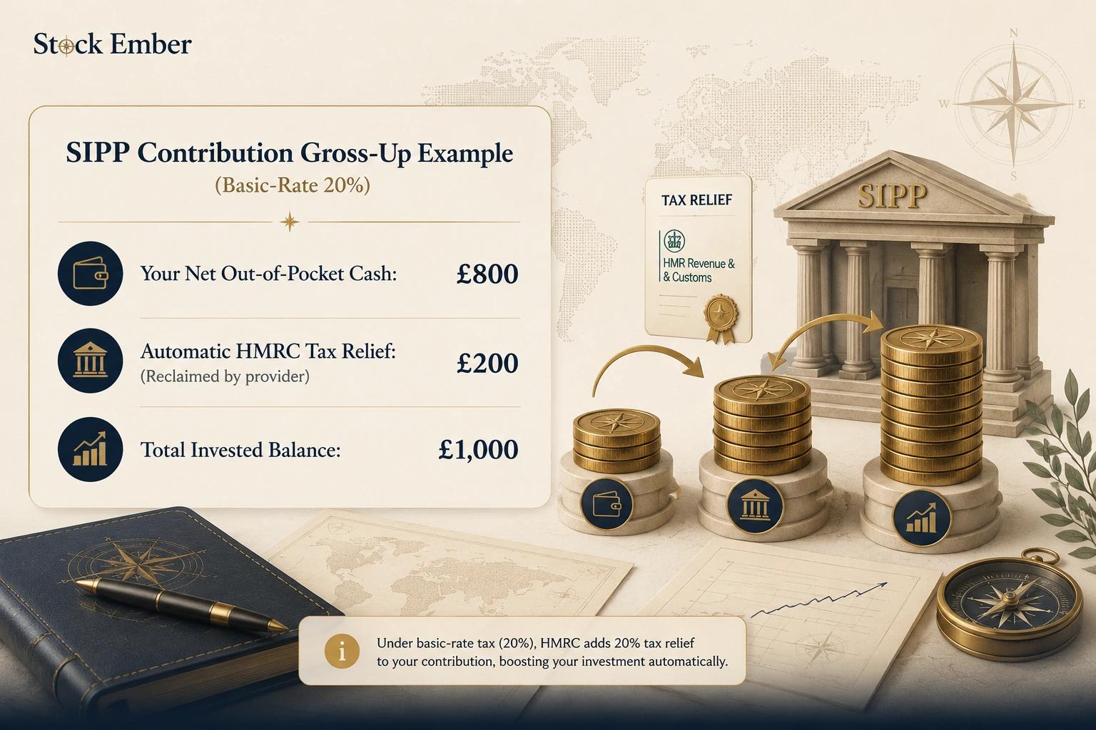 SIPP Contribution gross-up example